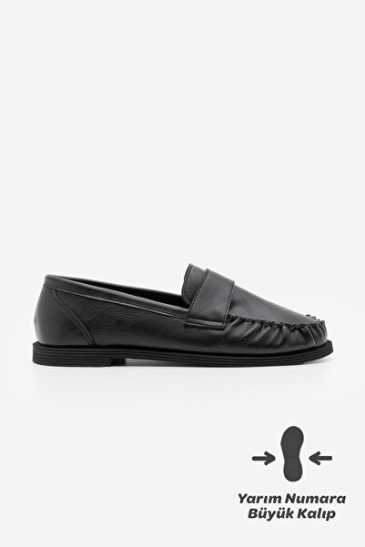 Marjin Women's Loafer Moccasin Casual Shoes Margos Black