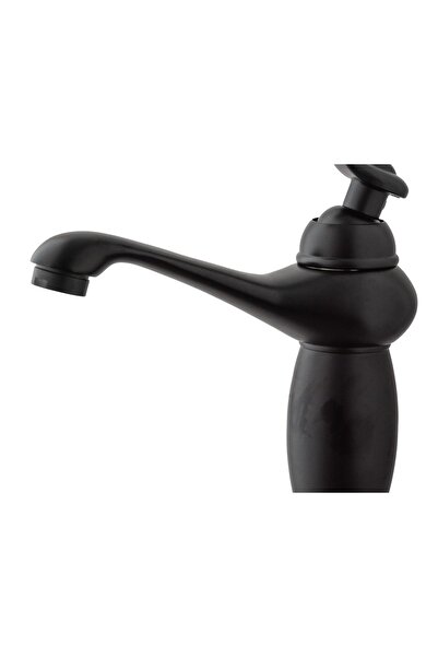 Trendy's Baterie lavoar, negru mat, cu broderie ceramică