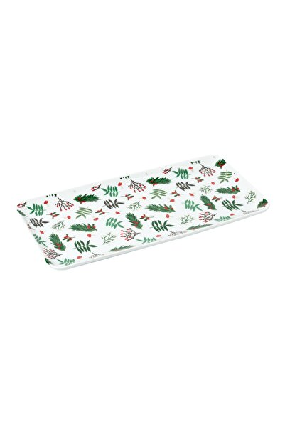 Crf Home Carrefour Home rectangular plate, Christmas pattern, 30 cm, White/Multicolor