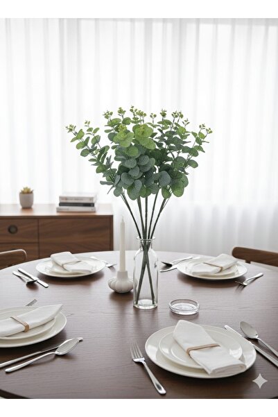 YASİMA 3 Pieces 16 Branches Wet Eucalyptus Home Decor Arrangement