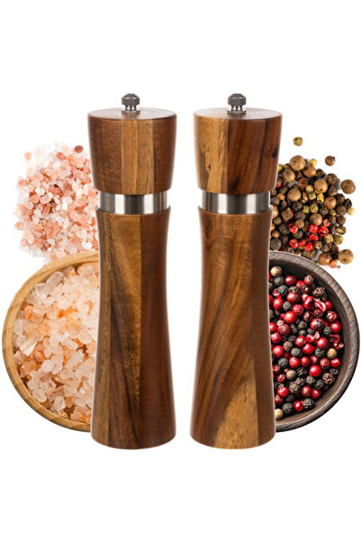 zola Acacia wood grinder set, manual, 2 pieces, salt and pepper, adjust the grinding degree