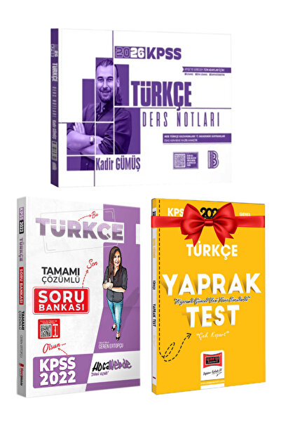 Yargı Yayınları Benim Hocam Yayınları Kadir Gümüş 2026 KPSS Türkçe Ders Notla...