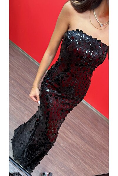 LOISY Γυναικείο φόρεμα μάξι με παγιέτες