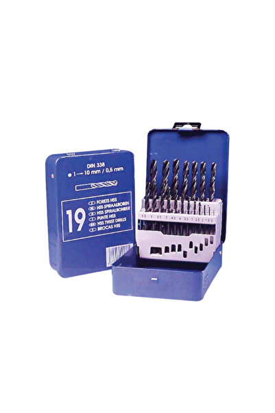 Tivoly Set burghie DIN 338, laminate, HSS, DIM 1.0 - 10.0 mm x 0.5 mm / 19 PIESE