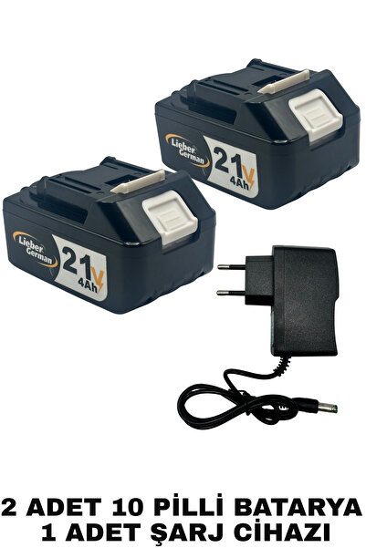 Lieber German Ve Diğer Tüm Marka Modellere Uyumlu 10 Pilli Batarya min Şarj C...