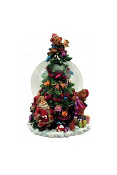 AZAY CASA Decorațiune muzicală pentru brad de Crăciun cu ursuleți de pluș și globuri Ø12 x 18,5 cm