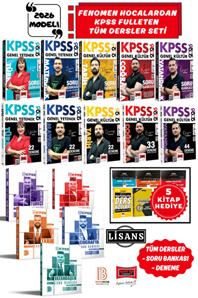 Yargı Yayınları Benim Hocam Yayınları 2026 KPSS Tüm Dersler Soru Bankası+Dene...