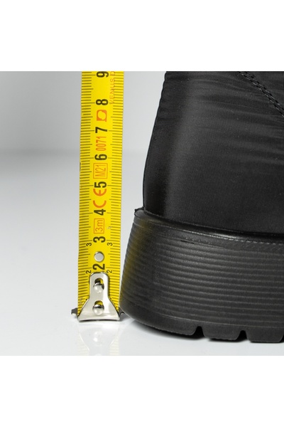 BMoD Women's black short boots with zipper and thick sole MOD14123