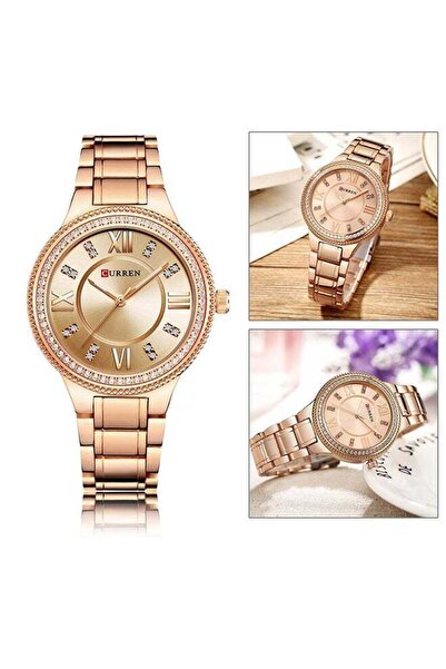 Curren Women's Water Resistant Analog Watch 9004 - 30 mm - Rose Gold