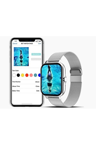 varioshop Smartwatch - Health Monitor, Calls, Notifications, 7 Sports Modes, Color Touchscreen, 2 St