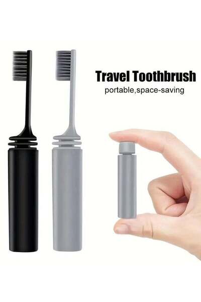 Generic 2pcs Portable Foldable Travel Toothbrush, Soft Manual Toothbrushes Wi...