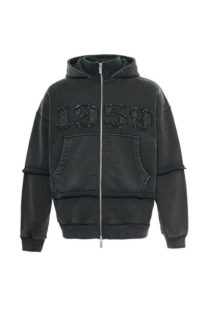 MORREZ 1959 Layered Legacy Aplike Detaylı Fermuarlı Sweatshirt K