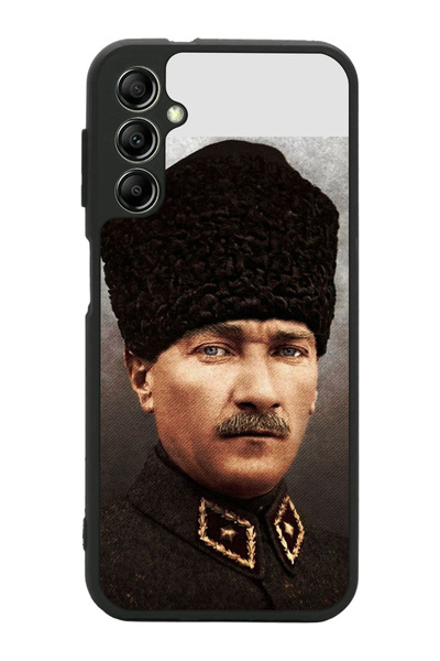 Aksel Kılıf متوافق مع هاتف سامسونج جالاكسي A14 مطبوع، أسود غير لامع، سيليكون ...