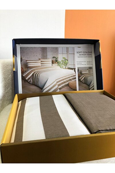 Bikaya Home New Box Double Duvet Cover Set | Sheet Without Elastic Band | Daily Use | Dowry Chest | Luxury Boxed