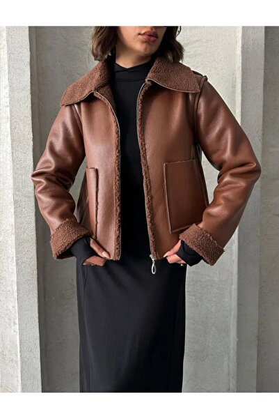 Rouge basıc TABA LAMİNA DERİ KÜRKLÜ MONT