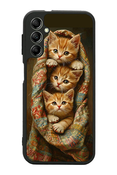 Aksel Kılıf متوافق مع هاتف سامسونج جالاكسي A34 مطبوع ، أسود غير لامع، سيليكون...