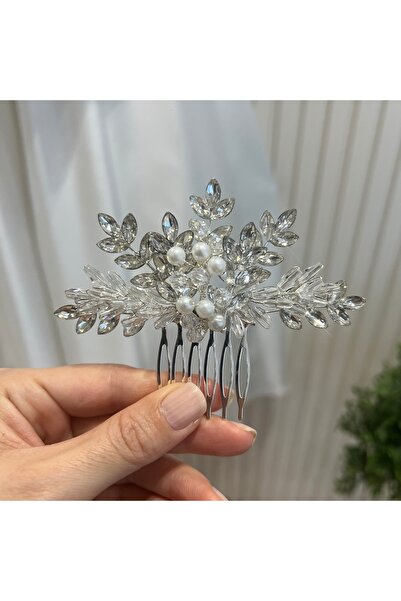 Taşmeran Stone Design Bridal Head Accessory Barrette High Quality Wedding Hen...