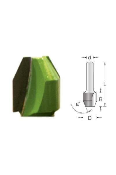 ELBE Freza cu coada, placata CMS profil drept si inclinat 45 grd 12,7x12,7x46 S=8x33
