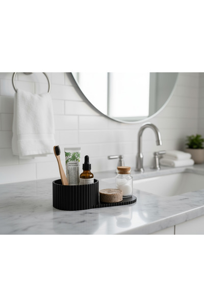 Kafs Store Minimalist Ribli Bathroom Organizer – Black Color Options – Modern...