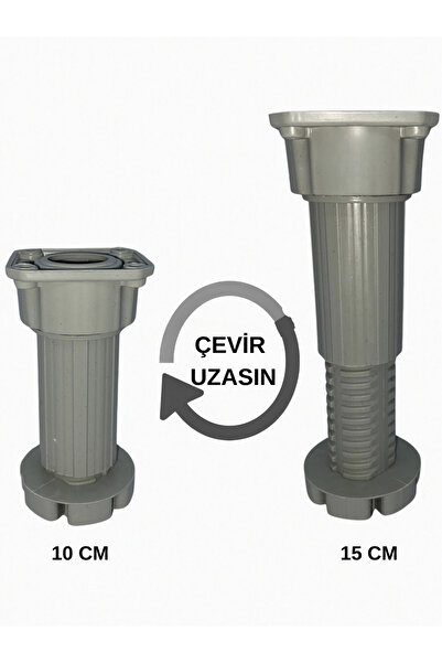 yusa stores 10-15cm Ayarlı Mobilya Ayağı | Baza, Mutfak Banyo Dolabı, Koltuk/...