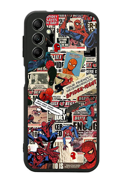 Aksel Kılıf متوافق مع هاتف سامسونج جالاكسي A34 مطبوع ، أسود غير لامع، سيليكون...