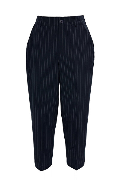 MORREZ Baggy Çizgili Dokuma Pantolon