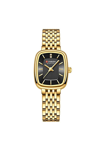 Curren Gold-Black Women's Watch – Elegant Rectangular Watch, Quartz Mechanism