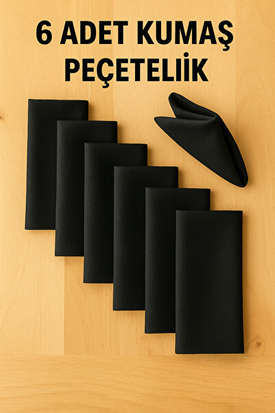 SADEN HOME 6 Adet Organik Ham Amerikan Servis Ve Servis Peçetesi Sofra Sunum Takımı