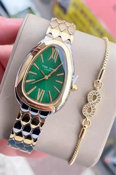 Tom Jones Kadın kol saati orjinal yeni 3atm su gecirmez çelik 2 yıl garantili bileklik hediye