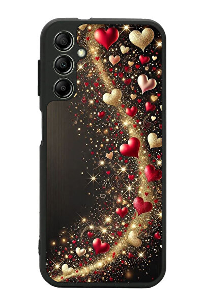 Aksel Kılıf متوافق مع هاتف سامسونج جالاكسي A34 مطبوع ، أسود غير لامع، سيليكون...