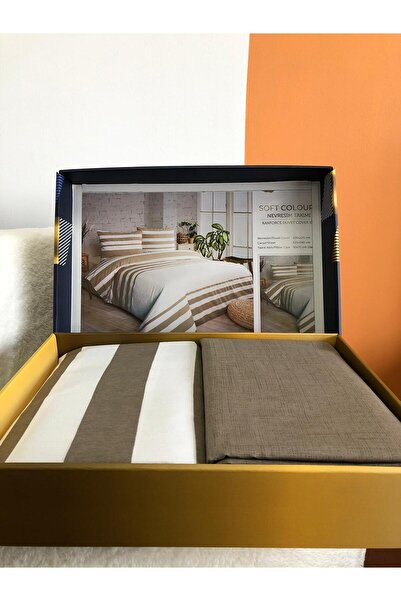 Bikaya Home New Box Double Duvet Cover Set | Sheet Without Elastic Band | Daily Use | Dowry Chest | Luxury Boxed