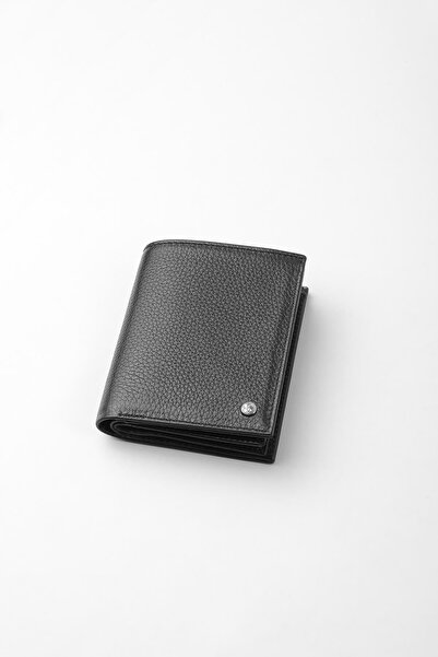 CENGİZ PAKEL Genuine Leather Men's Wallet - 13706 - Black