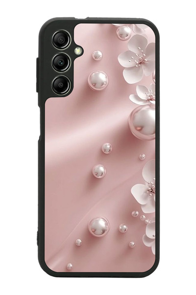 Aksel Kılıf متوافق مع هاتف سامسونج جالاكسي A14 مطبوع، أسود غير لامع، سيليكون ...