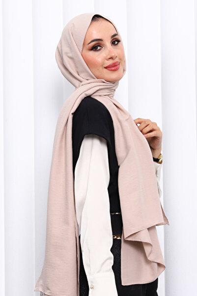 İmajButik Beige Cotton Jazz Shawl