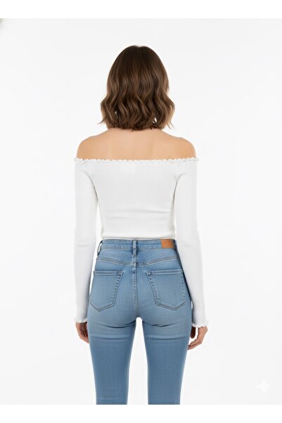 ModaPlaza Women's Off-Shoulder Knit Blouse 14960