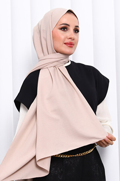 İmajButik Beige Cotton Jazz Shawl