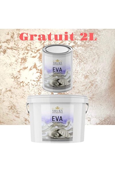 YaYa Color 4L + 2L Free Package, Luxury Decorative Paint, Eva Madreperla Coffee with Milk with Glass Flakes
