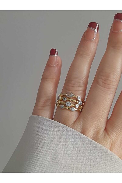 Bubbleatelier Çelik vina gold ayarlanabilir yüzük