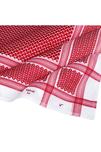 First Life Velvet Red Modern Shemagh 25