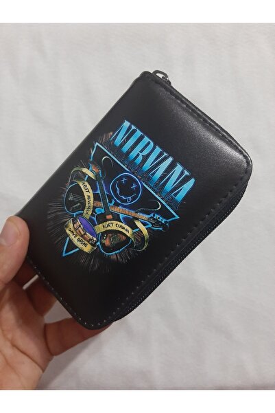 OWLBAG COMPANY Owl Bag Nirvana Logo Black Patterned Design Faux Leather Wallet