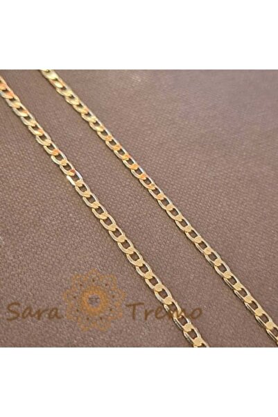 saratremo 55 cm Unisex Heavy Collar-Style Chain, 18K Gold Plated - 55 cm