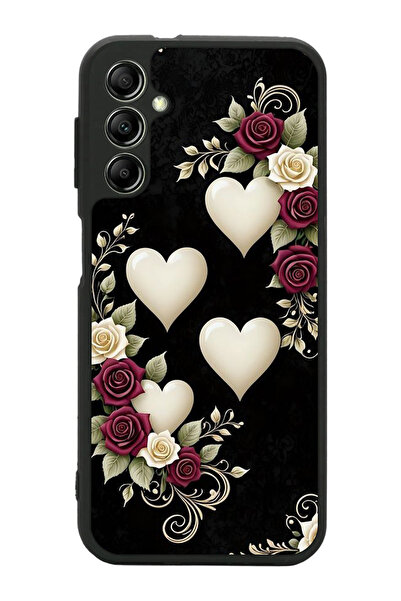 Aksel Kılıf متوافق مع هاتف سامسونج جالاكسي A34 مطبوع ، أسود غير لامع، سيليكون...