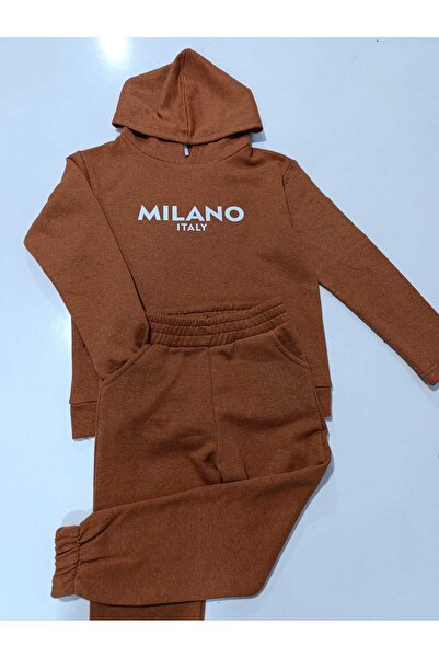 Nice Clothes Children's Hooded Tracksuit Set Unisex Milan Print