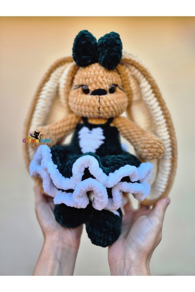 OEM Toffee Crochet Bunny – 32 cm, Handcrafted from Plush Yarn, Soft Toy for Children