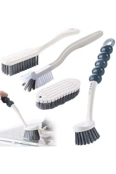 Generic 4 Pack Cleaning Brush Set, Kitchen Cleaning Brush with Handle, Multip...