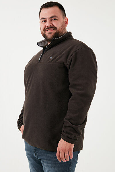 Buratti Regular Fit Anti-Pilling Plus Size Mock Neck Winter Fleece-Lined Pack Fleece Men's Polar 5