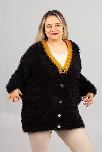 Truva XXL Bearded Knitwear Oversized Cardigan – Soft Texture, Comfortable Oversized Fit, Stylish Winter Style