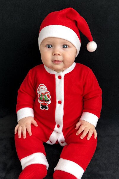mikam UNİSEX BEBEK NOEL BABA 2Lİ TULUM KOSTÜM KIYAFETİ