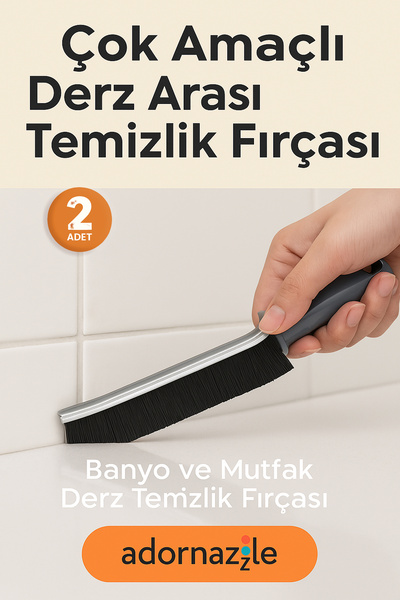 adornazzle Çok Amaçlı Derz Arası Temizlik Fırçası, Banyo ve Mutfak Derz Temiz...