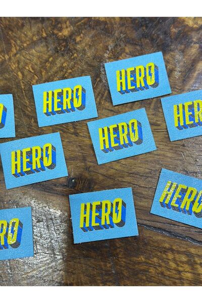 Gönülden Tasarım 8 bucăți set de armele scrisoarelelor HERO 4X3 CM ALBASTRU